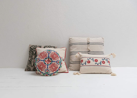 Embroidered Floor Cushion Pillow